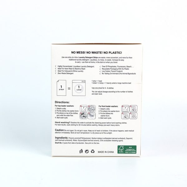 Planet Earth Suds Laundry Detergent Sheets Travel Laundry Detergent Strips Washer Washing Soap Sheets - Eco-Friendly Hypoallergenic Zero Waste No Plastic - Image 9