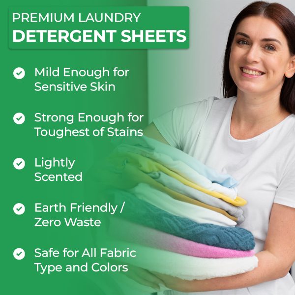 Planet Earth Suds Laundry Detergent Sheets Travel Laundry Detergent Strips Washer Washing Soap Sheets - Eco-Friendly Hypoallergenic Zero Waste No Plastic - Image 8